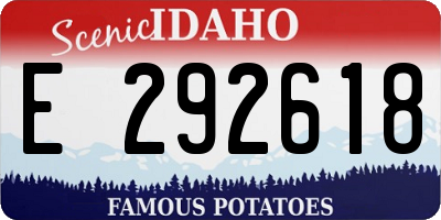 ID license plate E292618