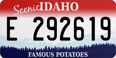 ID license plate E292619