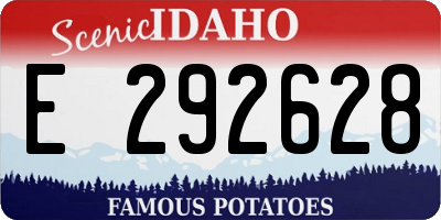 ID license plate E292628