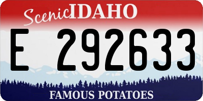 ID license plate E292633