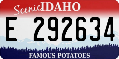 ID license plate E292634