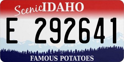 ID license plate E292641