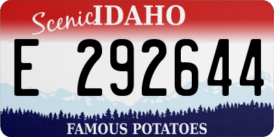 ID license plate E292644