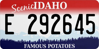 ID license plate E292645