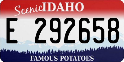 ID license plate E292658