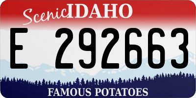 ID license plate E292663