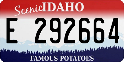 ID license plate E292664