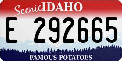 ID license plate E292665
