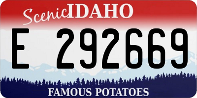 ID license plate E292669