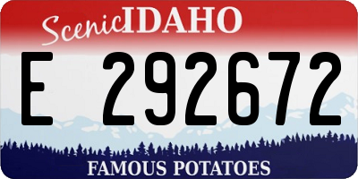 ID license plate E292672