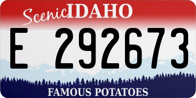ID license plate E292673