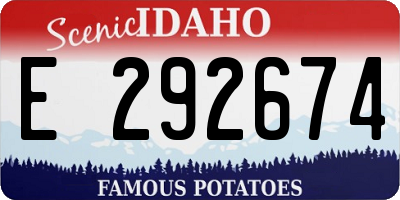ID license plate E292674