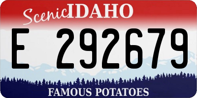 ID license plate E292679