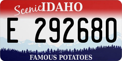 ID license plate E292680