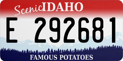 ID license plate E292681