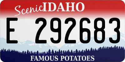 ID license plate E292683