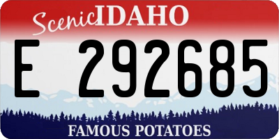 ID license plate E292685