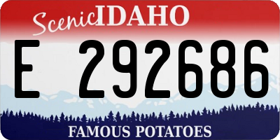 ID license plate E292686
