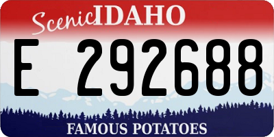 ID license plate E292688