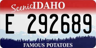 ID license plate E292689