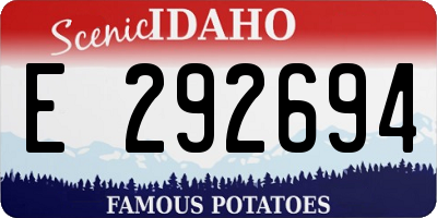 ID license plate E292694