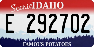 ID license plate E292702