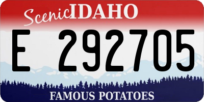 ID license plate E292705