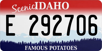 ID license plate E292706