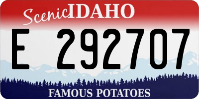 ID license plate E292707
