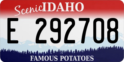 ID license plate E292708