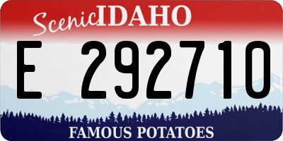 ID license plate E292710