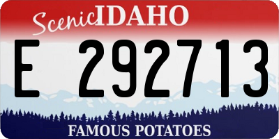 ID license plate E292713