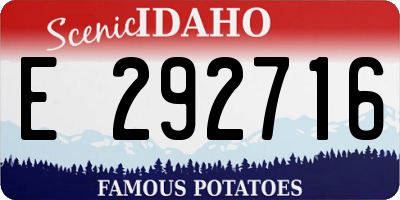 ID license plate E292716