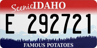 ID license plate E292721