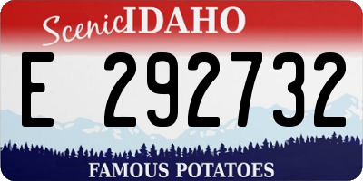 ID license plate E292732