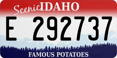 ID license plate E292737