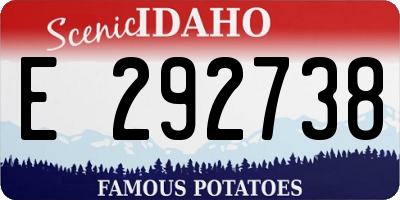 ID license plate E292738
