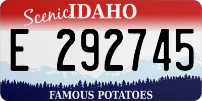 ID license plate E292745