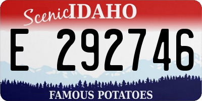 ID license plate E292746