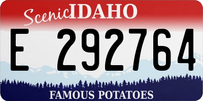 ID license plate E292764
