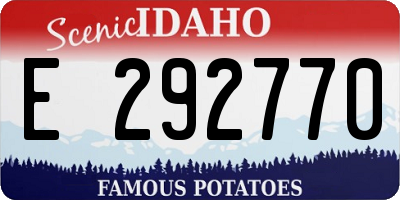 ID license plate E292770
