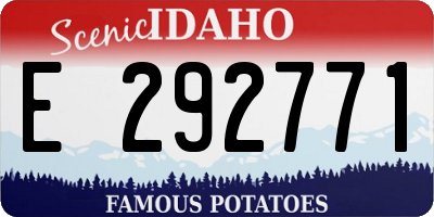 ID license plate E292771