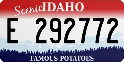 ID license plate E292772