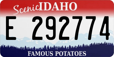 ID license plate E292774