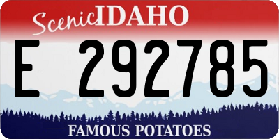 ID license plate E292785