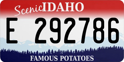 ID license plate E292786