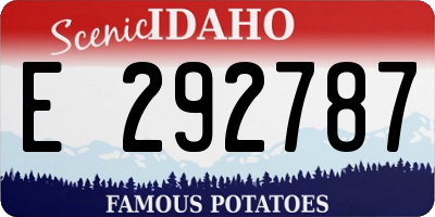 ID license plate E292787