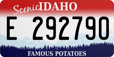 ID license plate E292790