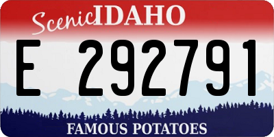 ID license plate E292791