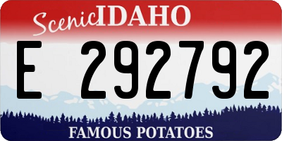 ID license plate E292792